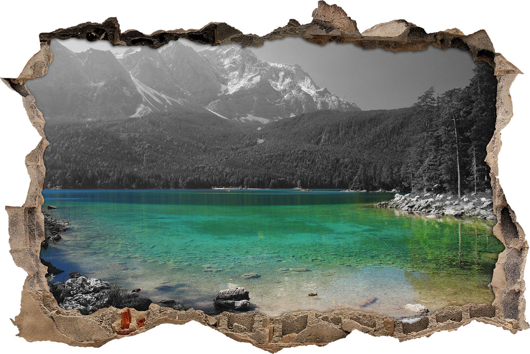 Pixxprint Eibsee vor der Zugspitze, 3D Wandtattoo