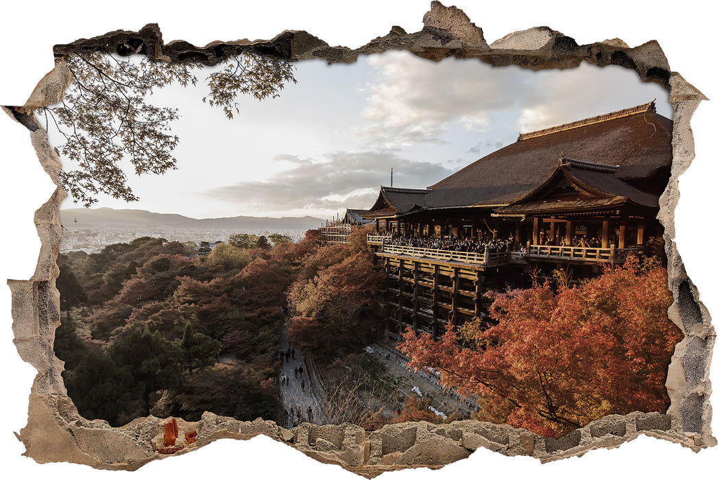 Pixxprint Kiyomizu-dera Tempel in Kyoto, 3D Wandtattoo