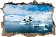 Winterlandschaft in der Antarktis  3D Wandtattoo Wanddurchbruch