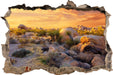 Joshua Wüste im Sonnenuntergang 3D Wandtattoo Wanddurchbruch