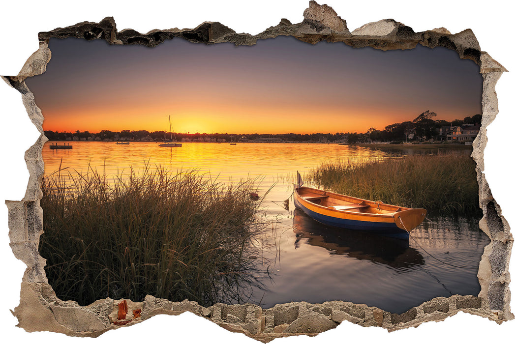 Pixxprint Segelschiffe an der Küste, 3D Wandtattoo