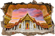 Marmortempel von Bangkok  3D Wandtattoo Wanddurchbruch
