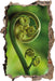 Blatt von einer Farne im Wald  3D Wandtattoo Wanddurchbruch
