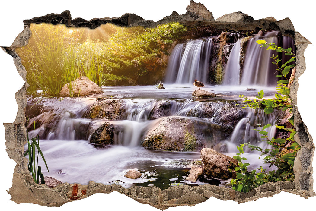 Pixxprint Wasserfall, 3D Wandtattoo