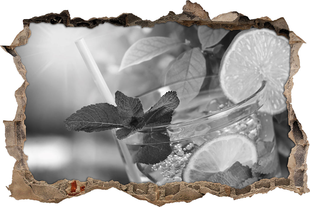 Pixxprint Erfrischender Mojito Cocktail, 3D Wandtattoo