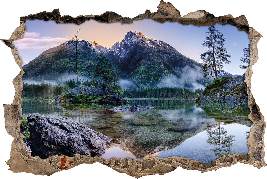 Pixxprint Sonnenaufgang am Hintersee, 3D Wandtattoo