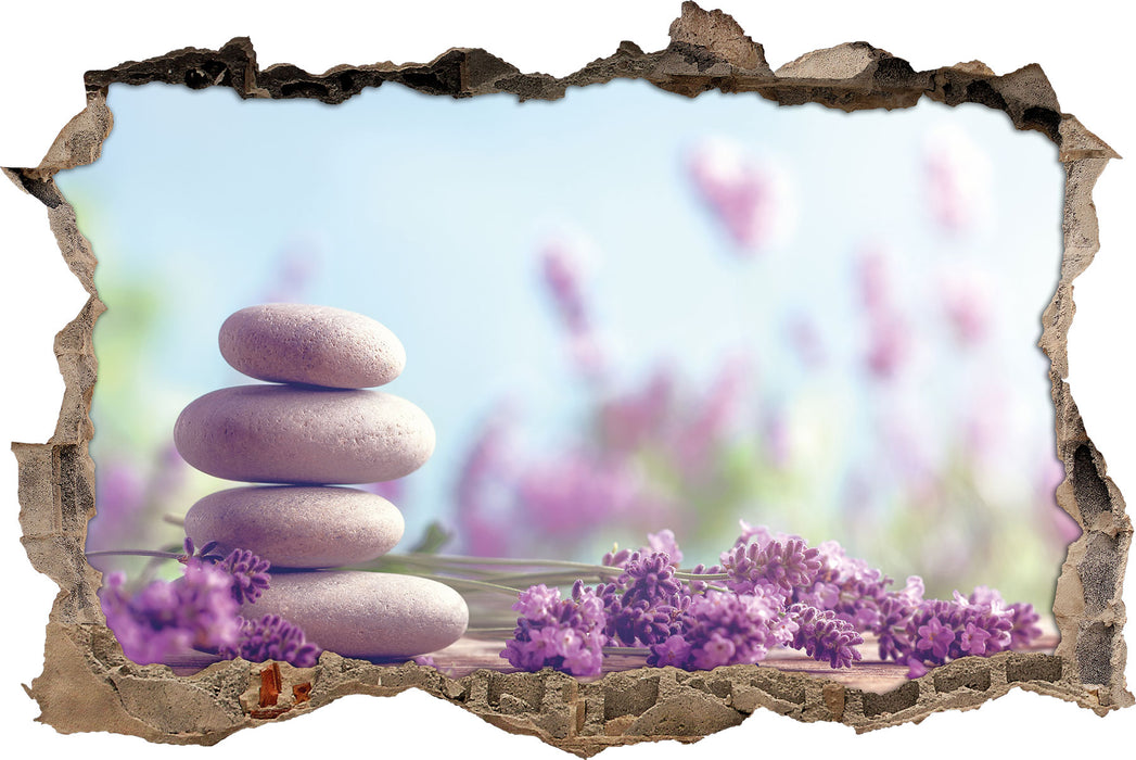 Pixxprint Lavendel Spa-Stillleben, 3D Wandtattoo