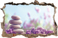 Lavendel Spa-Stillleben 3D Wandtattoo Wanddurchbruch