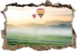 Heißluftballon 3D Wandtattoo Wanddurchbruch