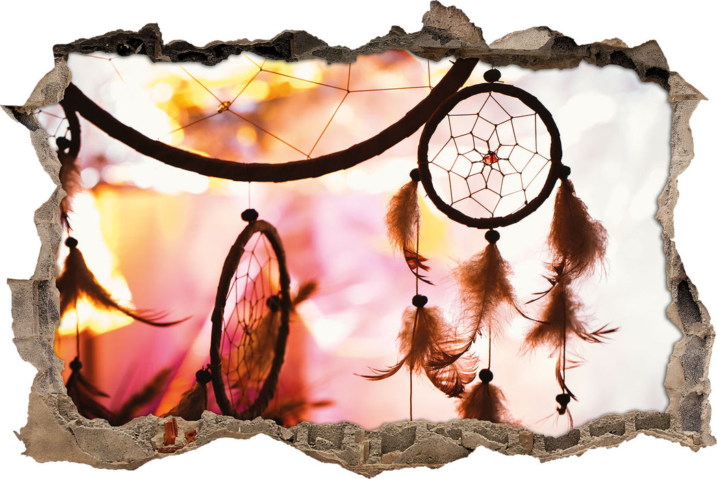 Pixxprint Traumfänger bei Sonnenuntergang, 3D Wandtattoo