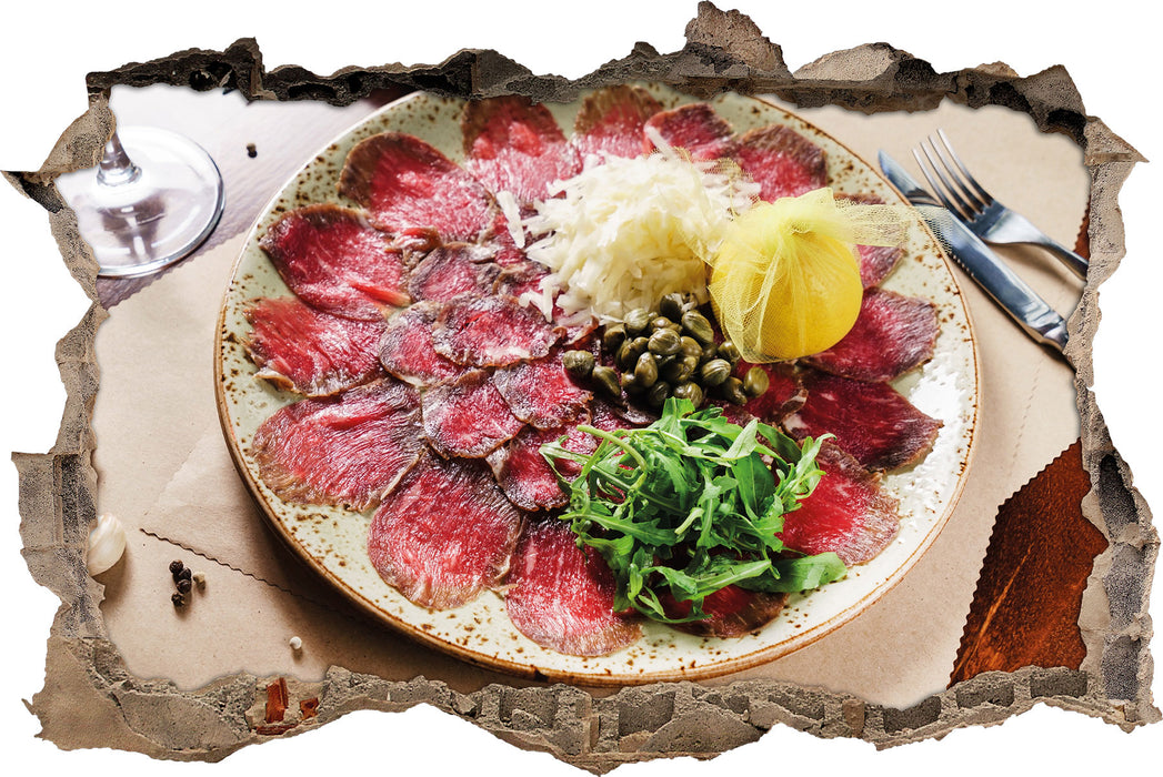 Pixxprint appetitliches Carpaccio, 3D Wandtattoo