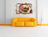 appetitliches Carpaccio 3D Wandtattoo Wanddurchbruch Wand