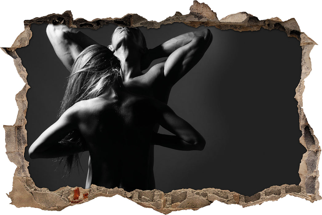 Pixxprint Fitness Paar, 3D Wandtattoo