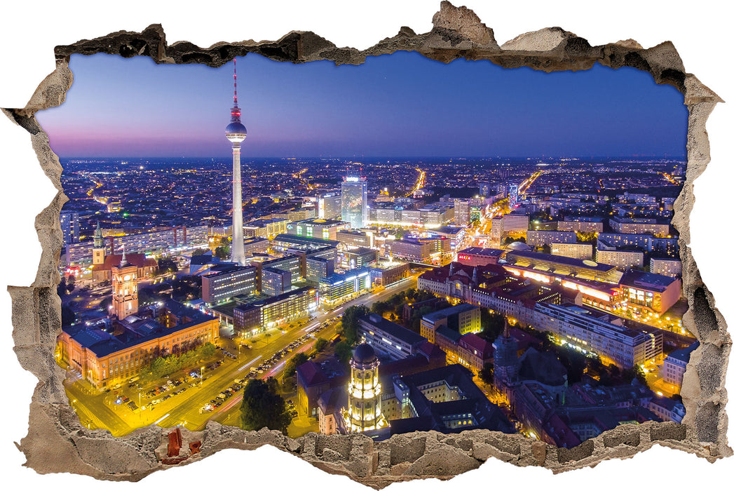 Pixxprint Berlin City Panorama, 3D Wandtattoo