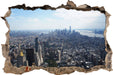 New York City Panorama 3D Wandtattoo Wanddurchbruch