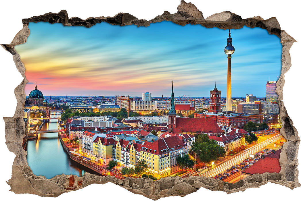 Pixxprint Berlin Panorama, 3D Wandtattoo