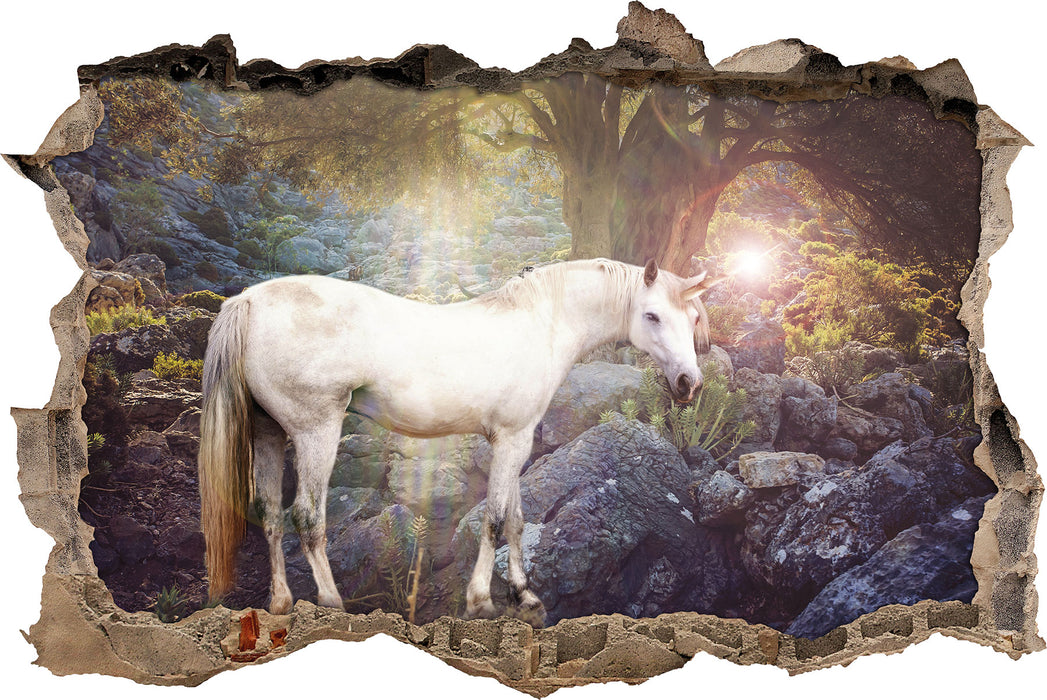 Pixxprint wunderbares Einhorn, 3D Wandtattoo
