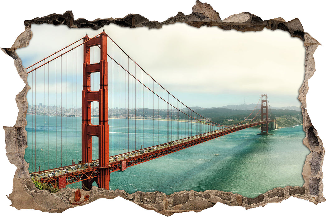 Pixxprint Golden Gate Bridge, 3D Wandtattoo