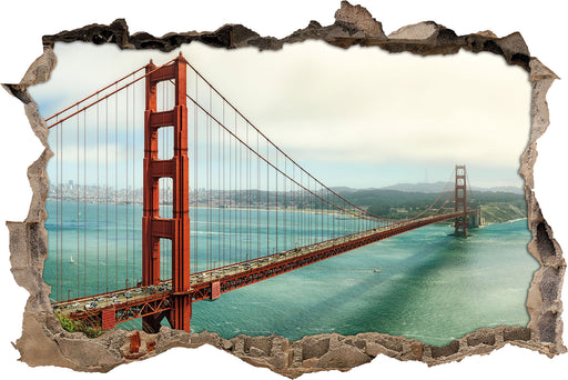 Golden Gate Bridge  3D Wandtattoo Wanddurchbruch