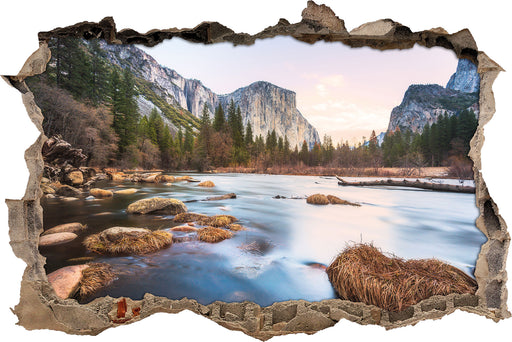 Yosemite National Park  3D Wandtattoo Wanddurchbruch