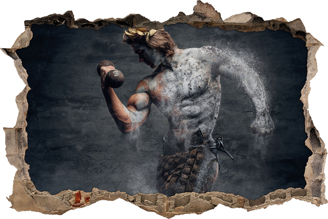 Pixxprint antiker männlicher Sportler, 3D Wandtattoo