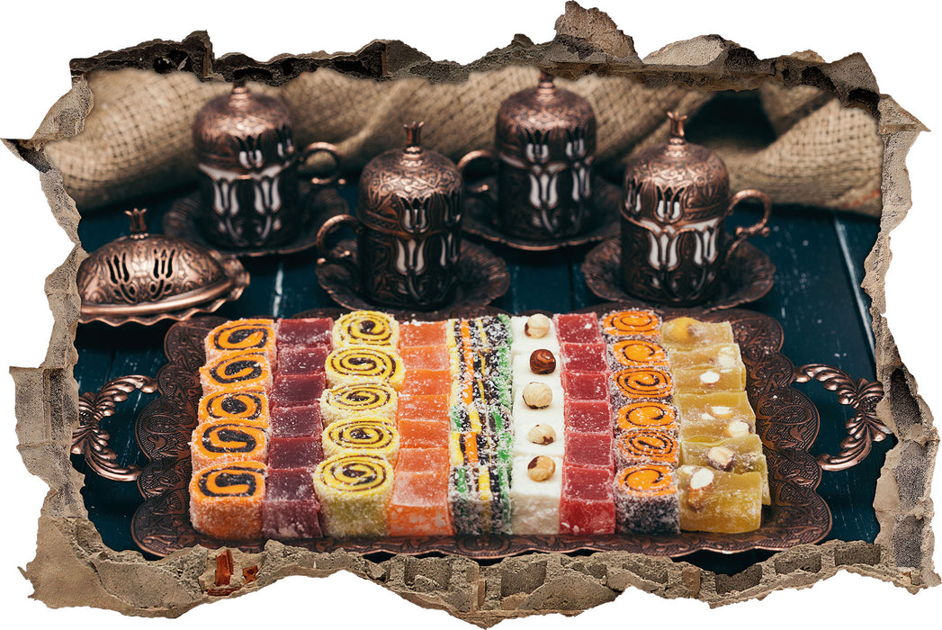 Pixxprint traditionelle türkische Desserts, 3D Wandtattoo