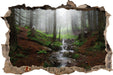 Bach im Wald  3D Wandtattoo Wanddurchbruch