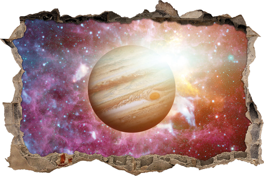 Pixxprint Planet Jupiter im Universum, 3D Wandtattoo