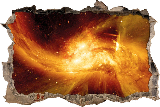 Sternenstaub Gasnebel Galaxie  3D Wandtattoo Wanddurchbruch