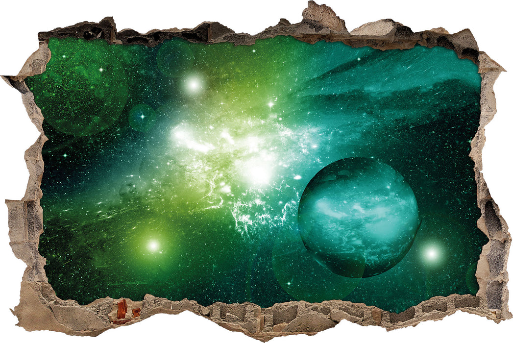 Pixxprint Sternenstaub Gasnebel Galaxie, 3D Wandtattoo