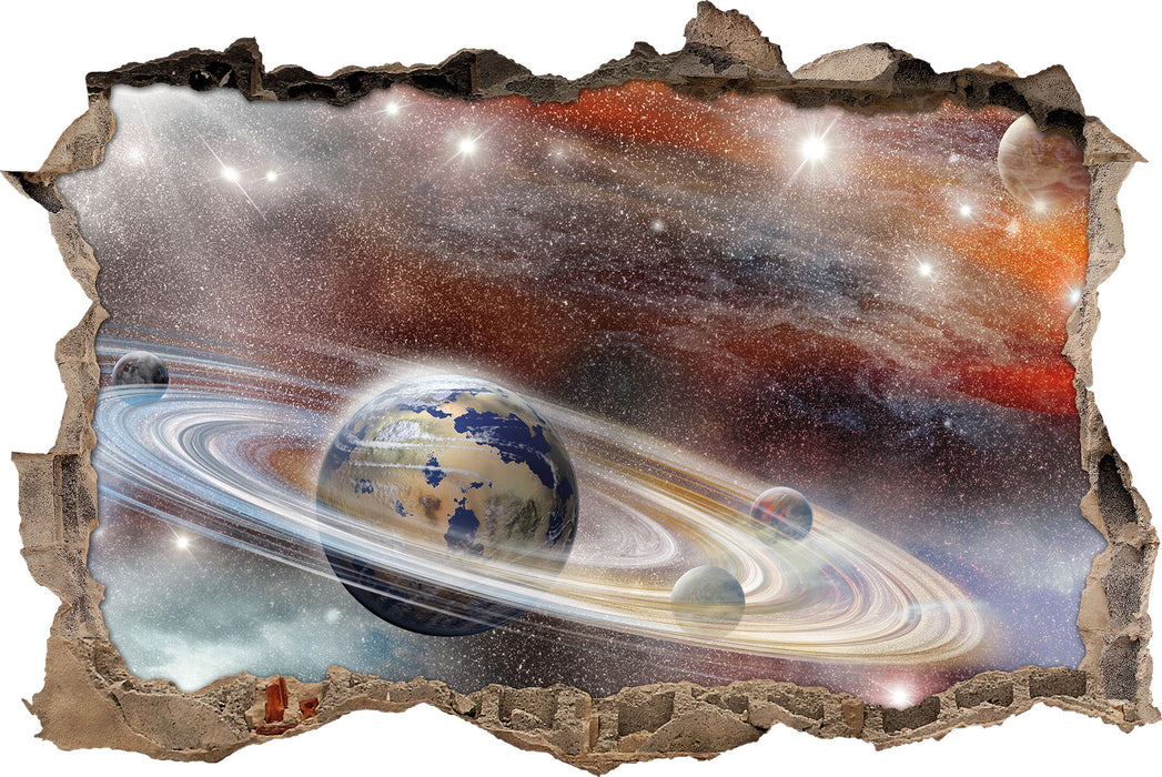 Pixxprint abstrakte Galaxie, 3D Wandtattoo