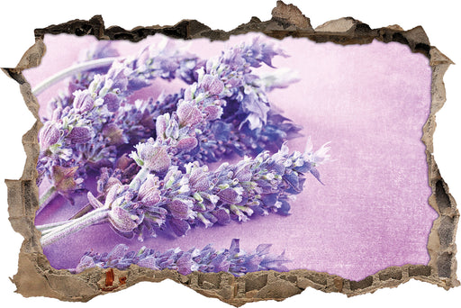 getrockneter Lavendel  3D Wandtattoo Wanddurchbruch
