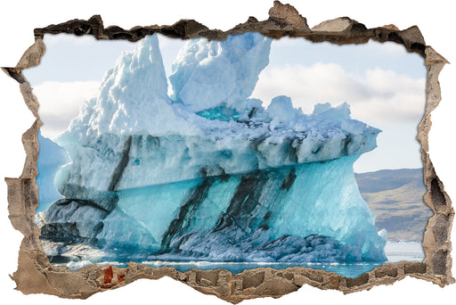gigantischer Eisberg  3D Wandtattoo Wanddurchbruch