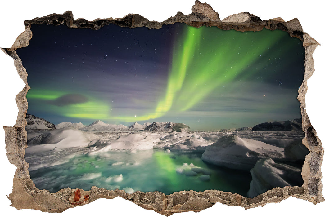 Pixxprint gewaltiges Polarlicht, 3D Wandtattoo