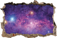 wunderbarer Blick in das Universum 3D Wandtattoo Wanddurchbruch