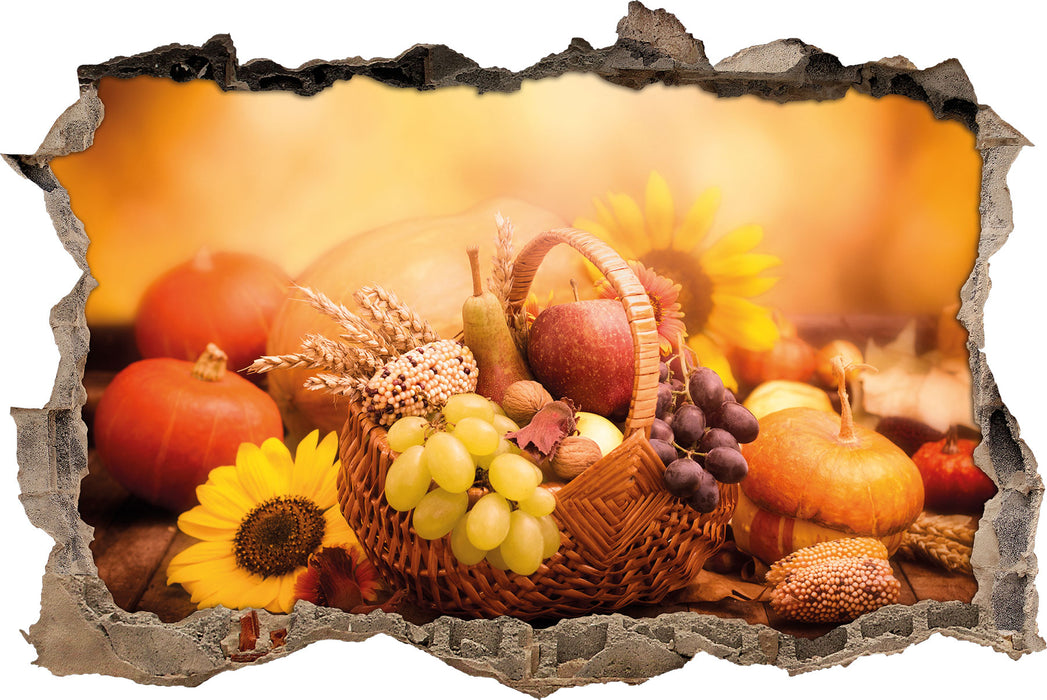 Pixxprint Herbsternte, 3D Wandtattoo