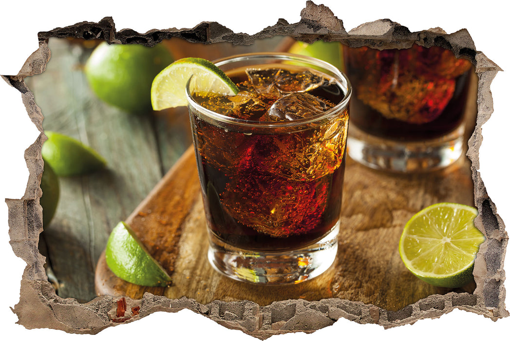Pixxprint Erfrischender Cuba Libre, 3D Wandtattoo