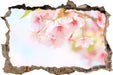 Kirschblüten an Baum 3D Wandtattoo Wanddurchbruch