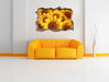 Sonnenblumentraum 3D Wandtattoo Wanddurchbruch Wand