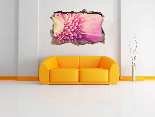 Wunderschöne Gerbera Blüte 3D Wandtattoo Wanddurchbruch Wand