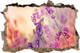 Eleganter Lavendel  3D Wandtattoo Wanddurchbruch