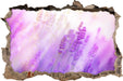Schöner Lavendel im sanften Licht  3D Wandtattoo Wanddurchbruch