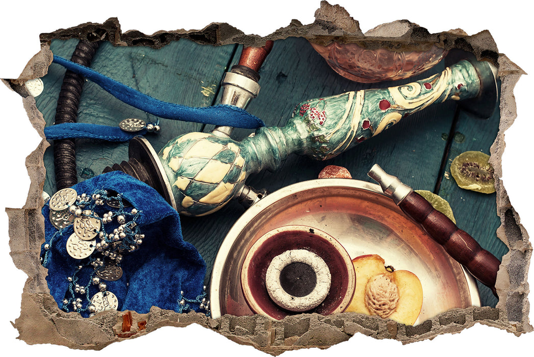 Pixxprint Orientalische Shisha Aprikose, 3D Wandtattoo
