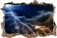 Blitzeinschlag am Himmelszelt  3D Wandtattoo Wanddurchbruch
