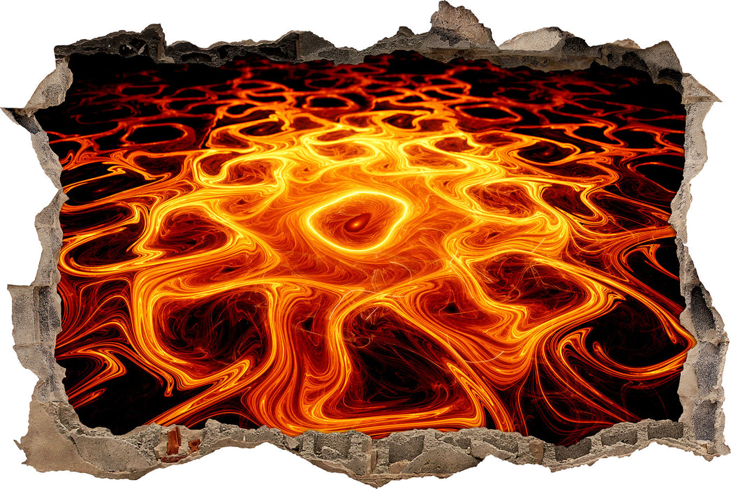 Pixxprint Lava Muster in der Nacht, 3D Wandtattoo