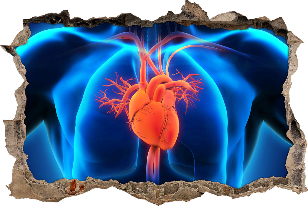 Pixxprint Herz des Menschen, 3D Wandtattoo