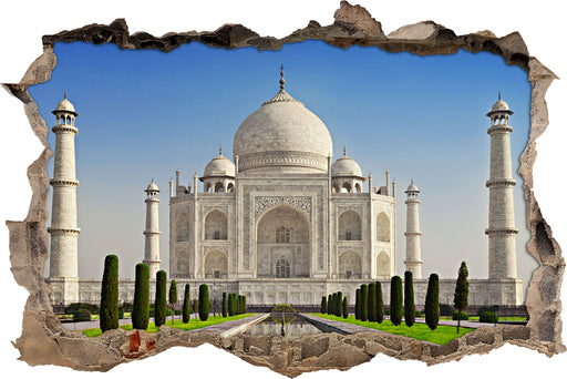 Gewaltiger Taj Mahal 3D Wandtattoo Wanddurchbruch