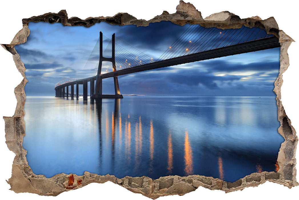 Pixxprint Ponte Vasco da Gama Lissabon, 3D Wandtattoo