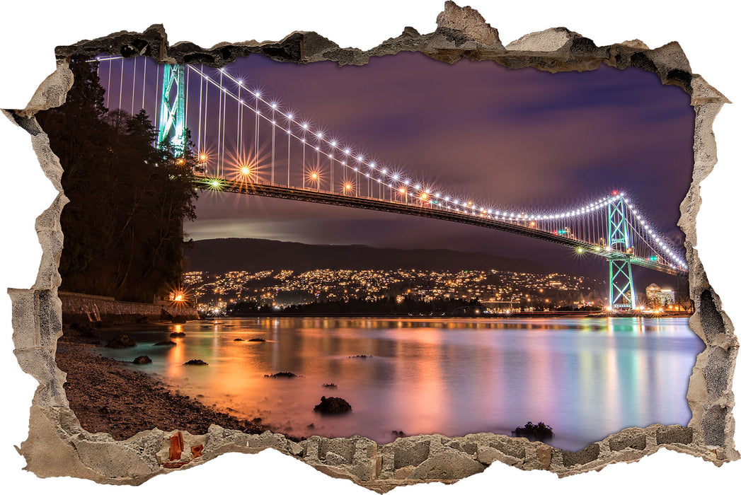 Pixxprint Lions Gate Bridge Vancouver, 3D Wandtattoo