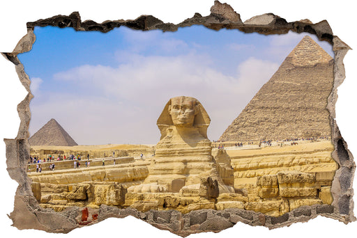 Große Sphinx von Gizeh  3D Wandtattoo Wanddurchbruch